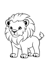 Cute Cartoon Lion Illustration