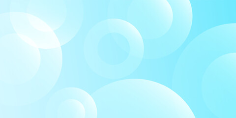Minimalist banner background, pastel colorful, Light Blue gradations. Circle effect style geometric, abstract background. Vector Illustration.Eps 10