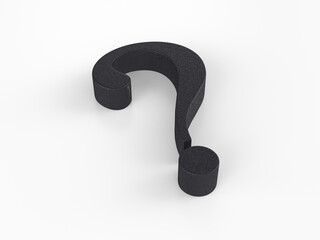 Plastic question symbol