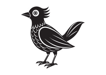 Fototapeta premium Cartoon Bird Silhouette Vector