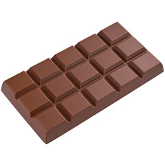 Obraz premium Realistic chocolate bar isolated on a transparent background