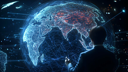 Global Business Digital World Map Presentation