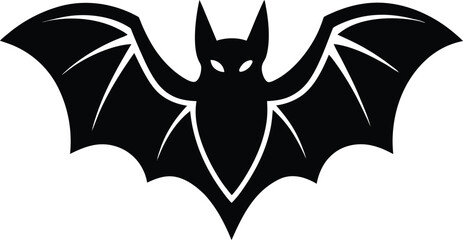 bat stencil icon vector illustration