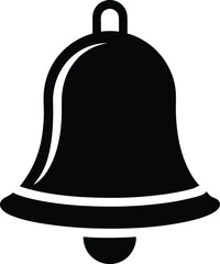 bell stencil icon vector illustration