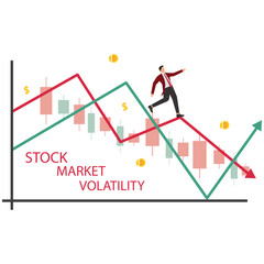 Unstable Stock Market Illustration