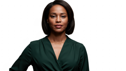 Business woman portrait transparent background