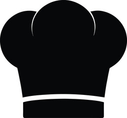 Chef Hat Silhouette Icon Vector Illustration