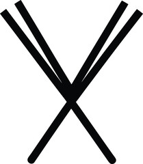 Chopsticks Icon Vector Illustration