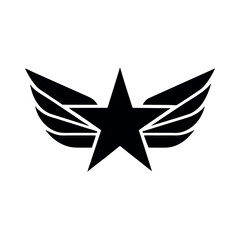 Obraz premium star with wings logo