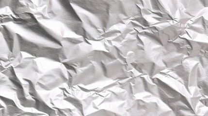 Obraz premium Crinkled Silver Foil Texture on Light Background for Creative Projects