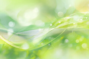 Fototapeta premium Abstract Green and Yellow Light Swirls