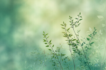 Abstract Green and Yellow Light Swirls