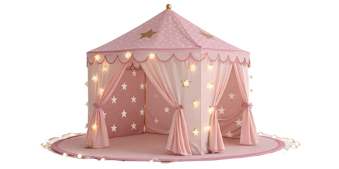 Rocket Ship Shaped Play Tent in Red and Silver Theme