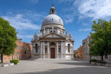 Venetian Grandeur: Santa Maria della Salute's Majestic Baroque Facade
