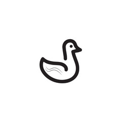 white duck isolated on white