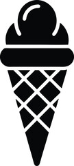 Ice Cream Cone Icon Vector Illustration