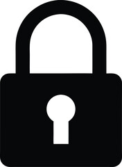lock padlock silhouette icon vector illustration