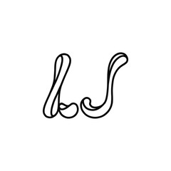 LJ monogram logo design letter text name symbol monochrome logotype alphabet character simple logo