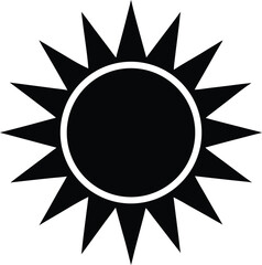 Noon Sun Icon Vector Illustration