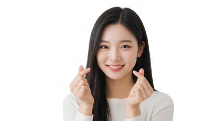 Transparent woman portrait transparent background