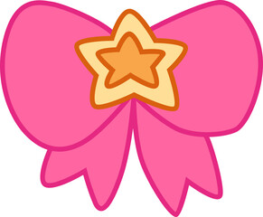 리본,핑크리본,별장식,포인트리본,장식리본,리본일러스트,컬러리본,배경없는리본,리본모양,선물리본,핑크색,미니리본,중앙별,만화스타일,굵은선,도톰한리본,