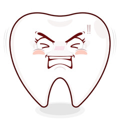 tooth hurt face cartoon cute