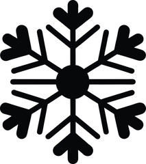 Snowflake Weather Silhouette Icon Vector Illustration