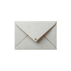 Elegant White Envelope with Gold Clasp - Close Up