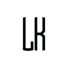 LK monogram logo design letter text name symbol monochrome logotype alphabet character simple logo