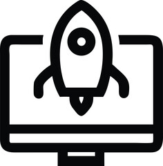 Project Launch Icon PNG – Rocket Startup Symbol for Business and Development, Rocket Icon for Startup Launch – Transparent PNG Symbol, New Project Icon