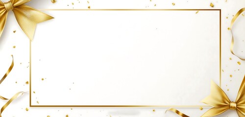 Elegant Gold Confetti  Blank Card Perfect Festive Background