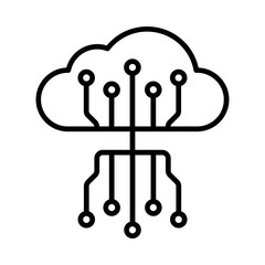cloud computing icon. Symbol illustration on white background