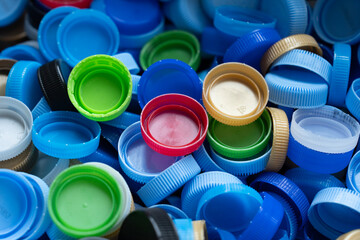 Close up plastic bottles for recycling to conserve the environment, recycling, reuse, garbage disposal, save the world concept