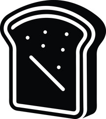 Toast Slice Icon Vector Illustration