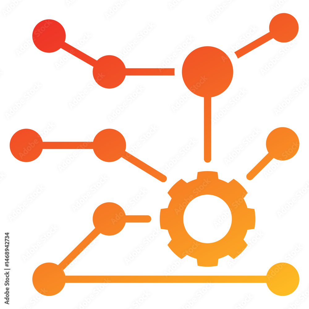 Poster complexity glyph gradient icon