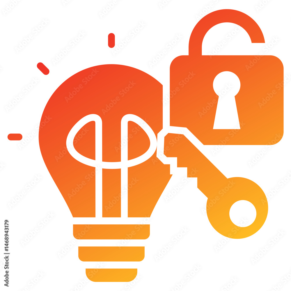 Poster Problem Solving Glyph Gradient Icon