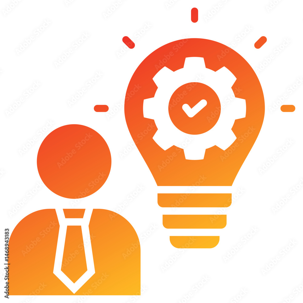 Poster solution glyph gradient icon