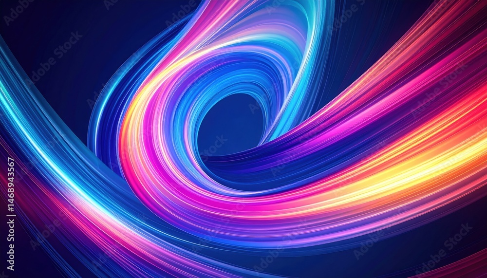 Poster dynamic color swirls abstract art digital creation virtual environment close-up motion design