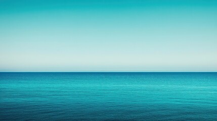 Fototapeta premium Ultra quality image of minimalist background featuring a cool gradient that fades from turquoise to seafoam green and deep blue.