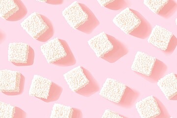 Marshmallow Dreams Sweet Treats on Pastel Pink.