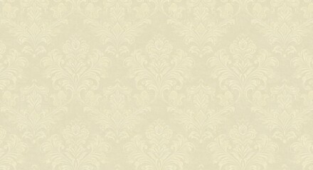 Elegant cream damask seamless wallpaper texture, luxurious vintage backdrop