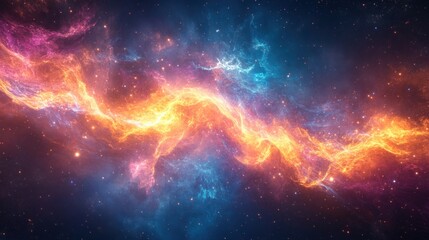 Cosmic Nebula: A Celestial Tapestry of Fire and Ice