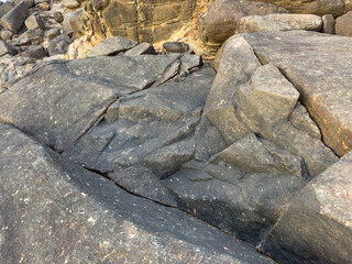 A rocky area with a lot of rocks and pebbles