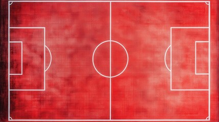 Ultra quality image of colorful sports court background. Top view to red field rubber ground with white lines outdoors.