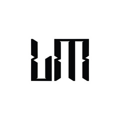 LM monogram logo design letter text name symbol monochrome logotype alphabet character simple logo