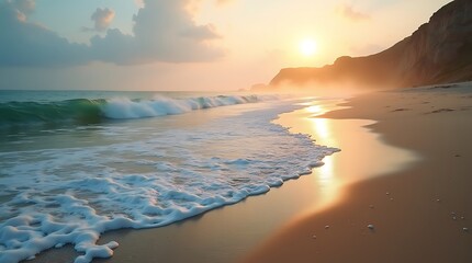 Abstract beach sunrise or sunset background