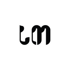 LM monogram logo design letter text name symbol monochrome logotype alphabet character simple logo