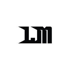 LM monogram logo design letter text name symbol monochrome logotype alphabet character simple logo