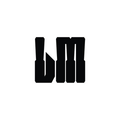 LM monogram logo design letter text name symbol monochrome logotype alphabet character simple logo