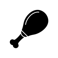 chicken drumstick icon vector illustration